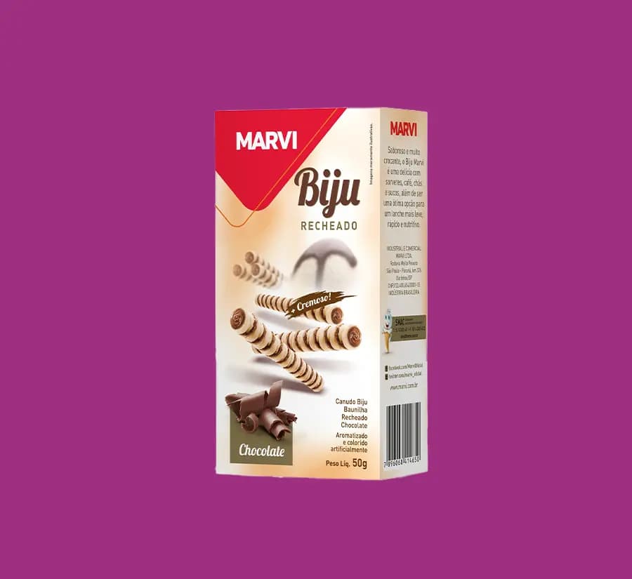 CANUDO BIJU RECHEADO CHOCOLATE 50G